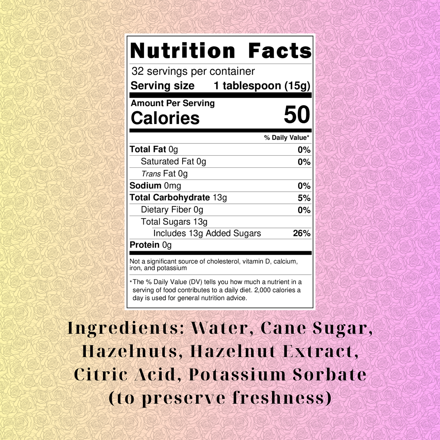 Hazelnut Syrup (16oz)