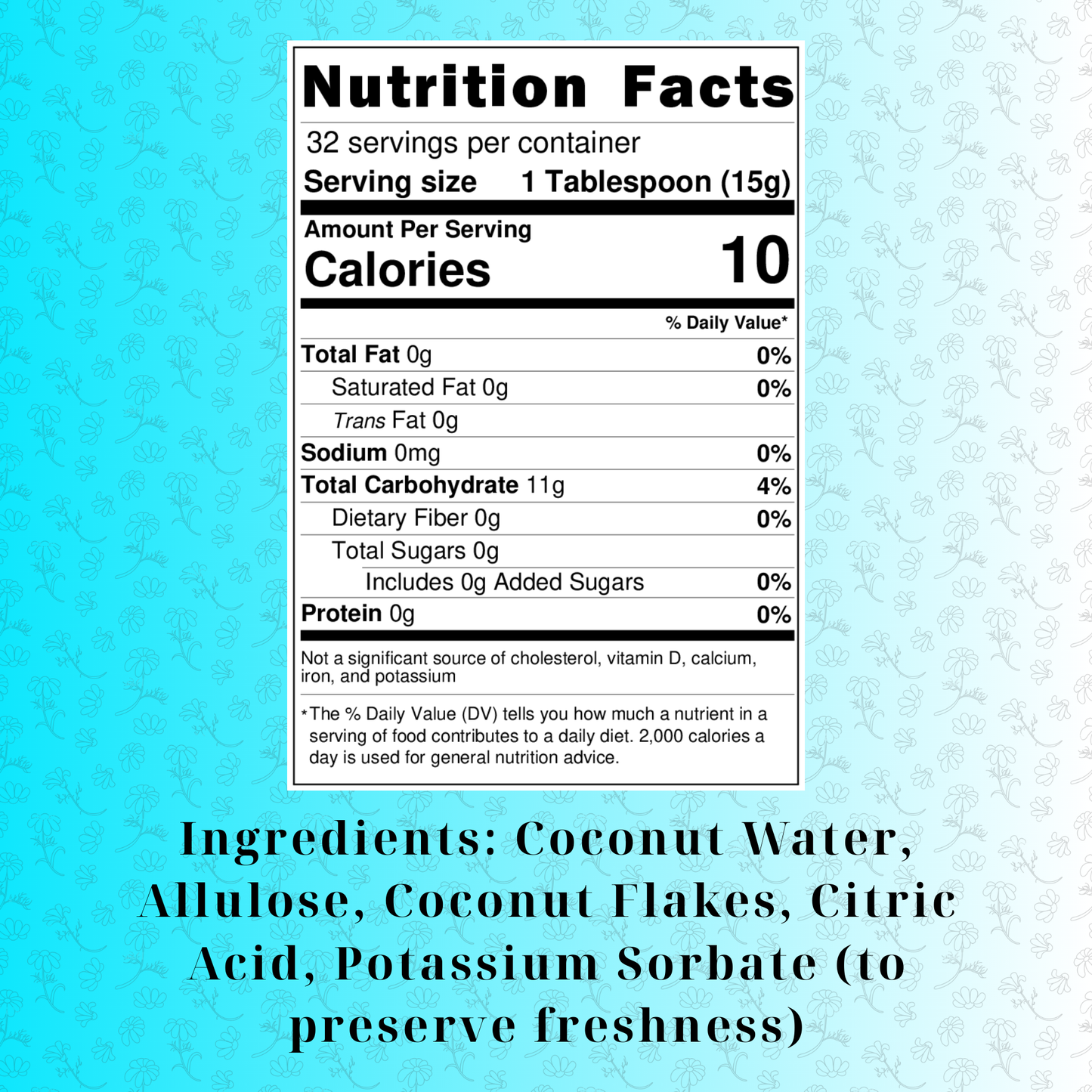 Sugar-Free Coconut Syrup (16oz)