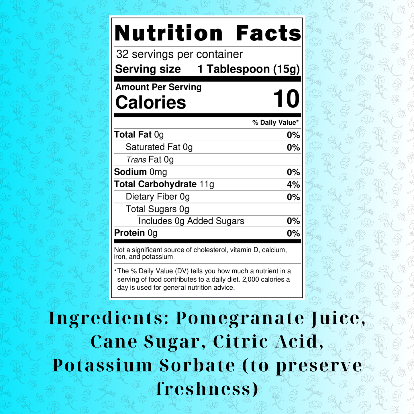 Sugar-Free Pomegranate (16oz)